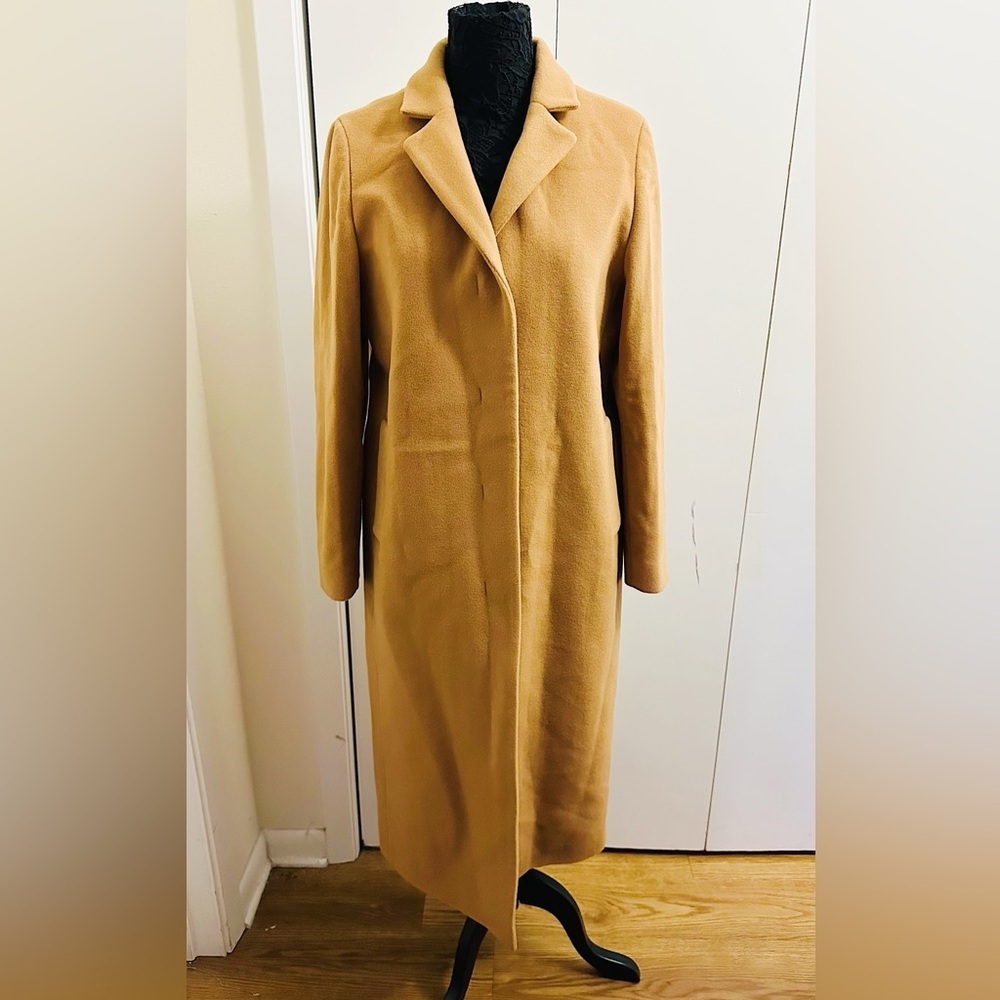 ICONS By Cinzia Rocca Wool Blend Tan Long Coat - Picture 15 of 16
